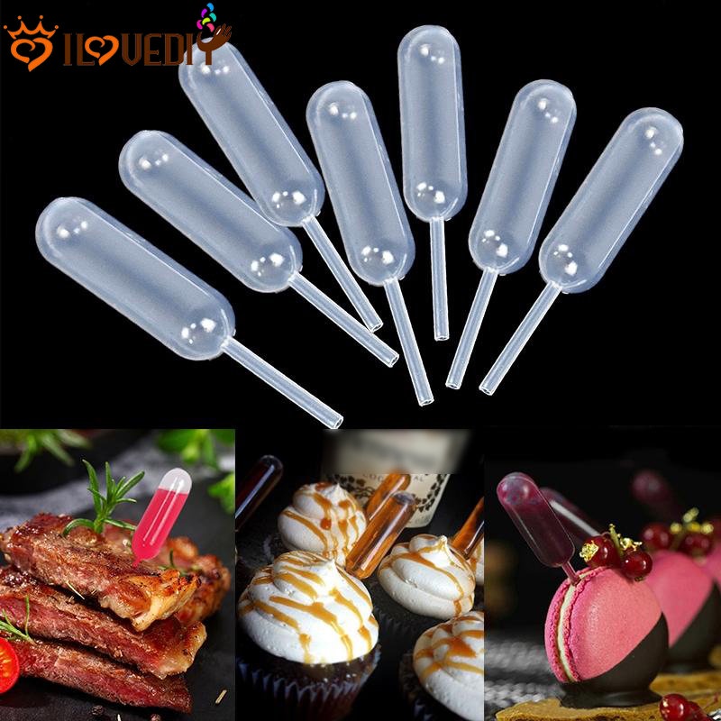 50 Pcs Mustard Spice Sauce Dispenser Cream Fruit Juice Squeeze Droppers ...