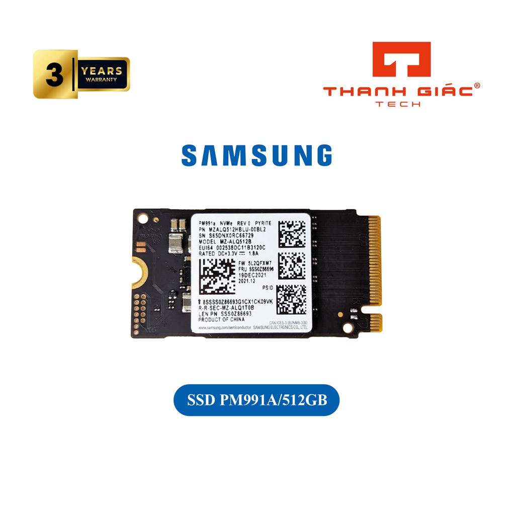 Ssd Samsung PM9C1/PM9B1/Pm991a 256GB/512GB M.2 2242 PCIe NVMe Gen 4×4 ...