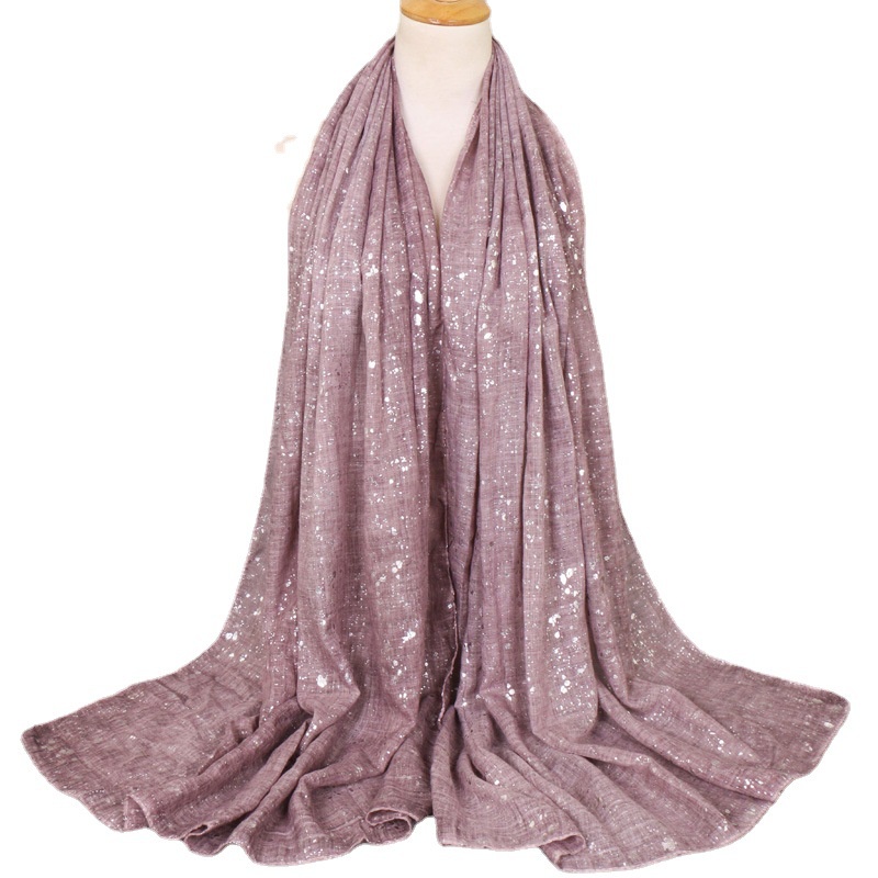 200-80cm Bandhnu Cotton Glitter Silver Bohemian Shawls Hijab | Shopee ...