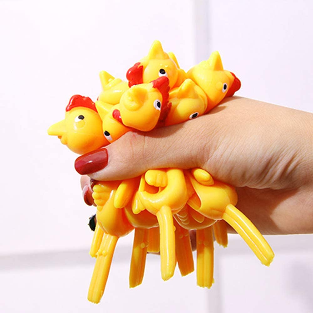 5 Pcs Silicone Chicken Stretchy Catapult Turkey Finger Slingshot Funny