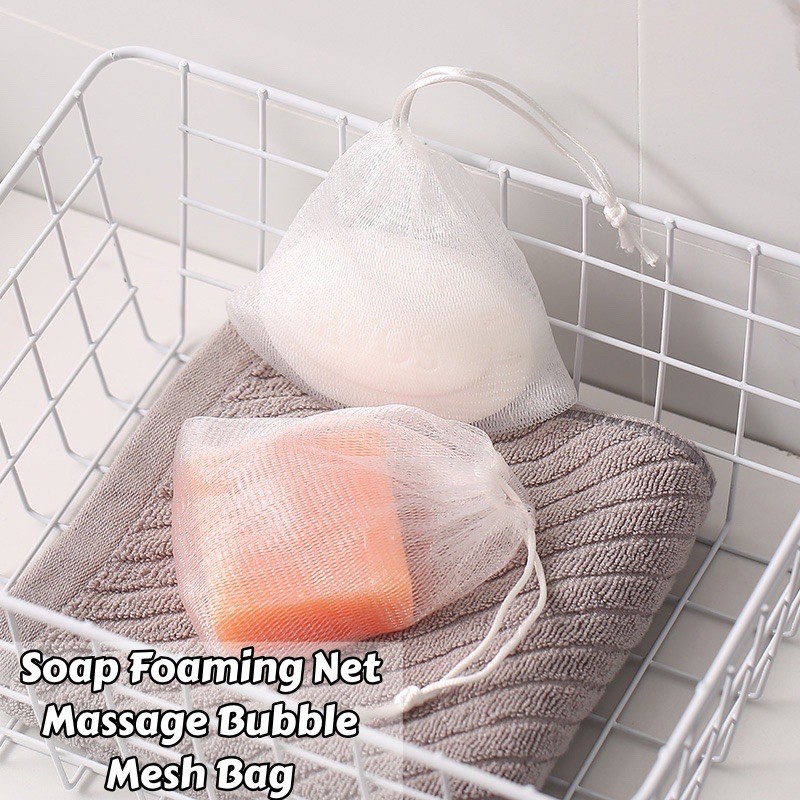 10 Pcs Soap Mesh Foaming Net Bubble Mesh Bag Skin Clean Tool | Shopee ...