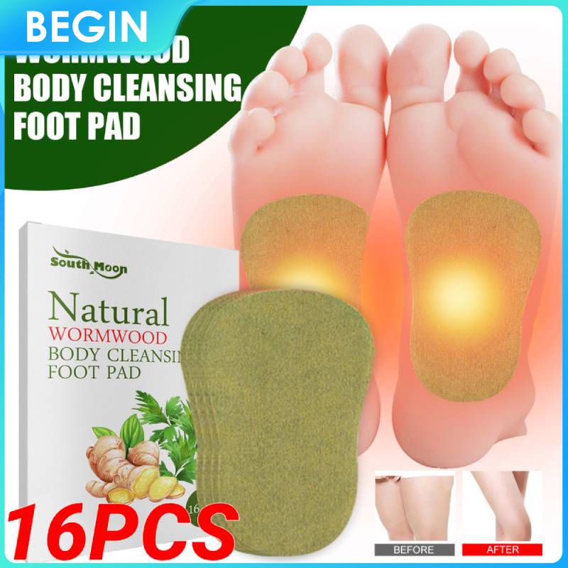 16PCS Wormwood Foot Patch Detoxification Cleansing Toxins Foot Patches ...