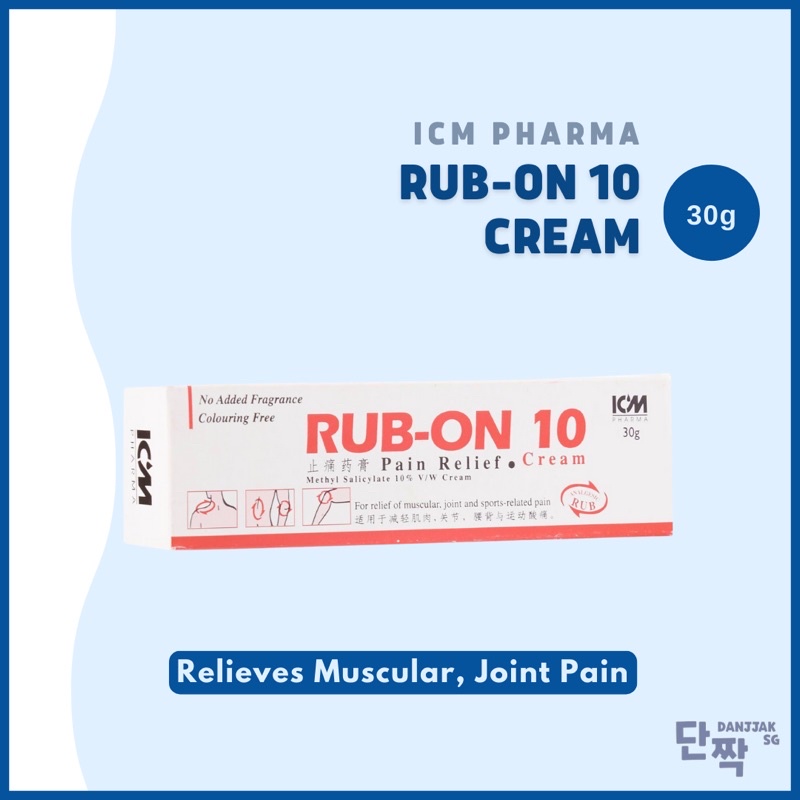 ICM Pharma RubOn 10 Pain Relief Cream 30g Shopee Singapore