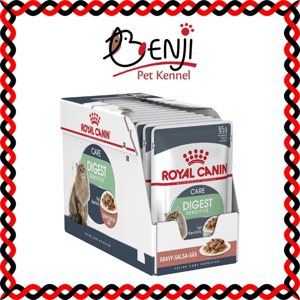 12 Pouches Royal Canin Digest Sensitive Care Cat Pouch 85g Gravy Shopee Singapore
