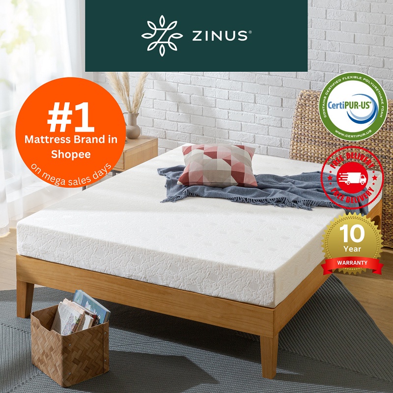 Zinus 7 Inch High Density Foam Mattress Shopee Singapore