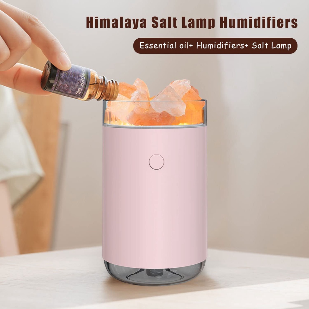 Himalayan Salt Lamp Humidifier,Cool Mist Humidifier for Bedroom,Mini