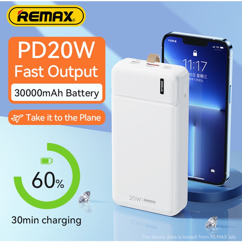 FAST CHARGING QC+PD 30000mAh Power Bank REAMX RPP289 POWERBANK Quick ...