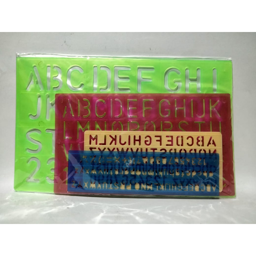 Ruler Set Of Letters And Numbers 1 Set Of 4 Rulers | Shopee Singapore