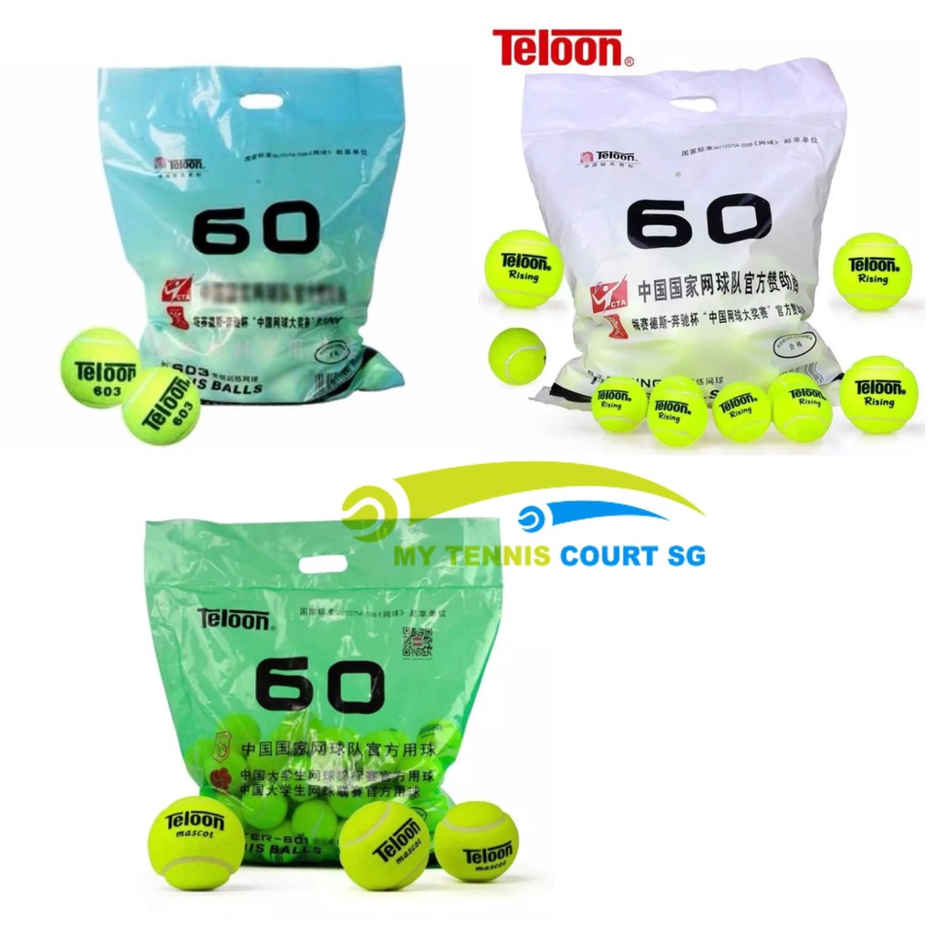 (SOFT TYPE) Teloon Mascot 603 Rising Tennis Ball / 15 Balls 30 Balls 45