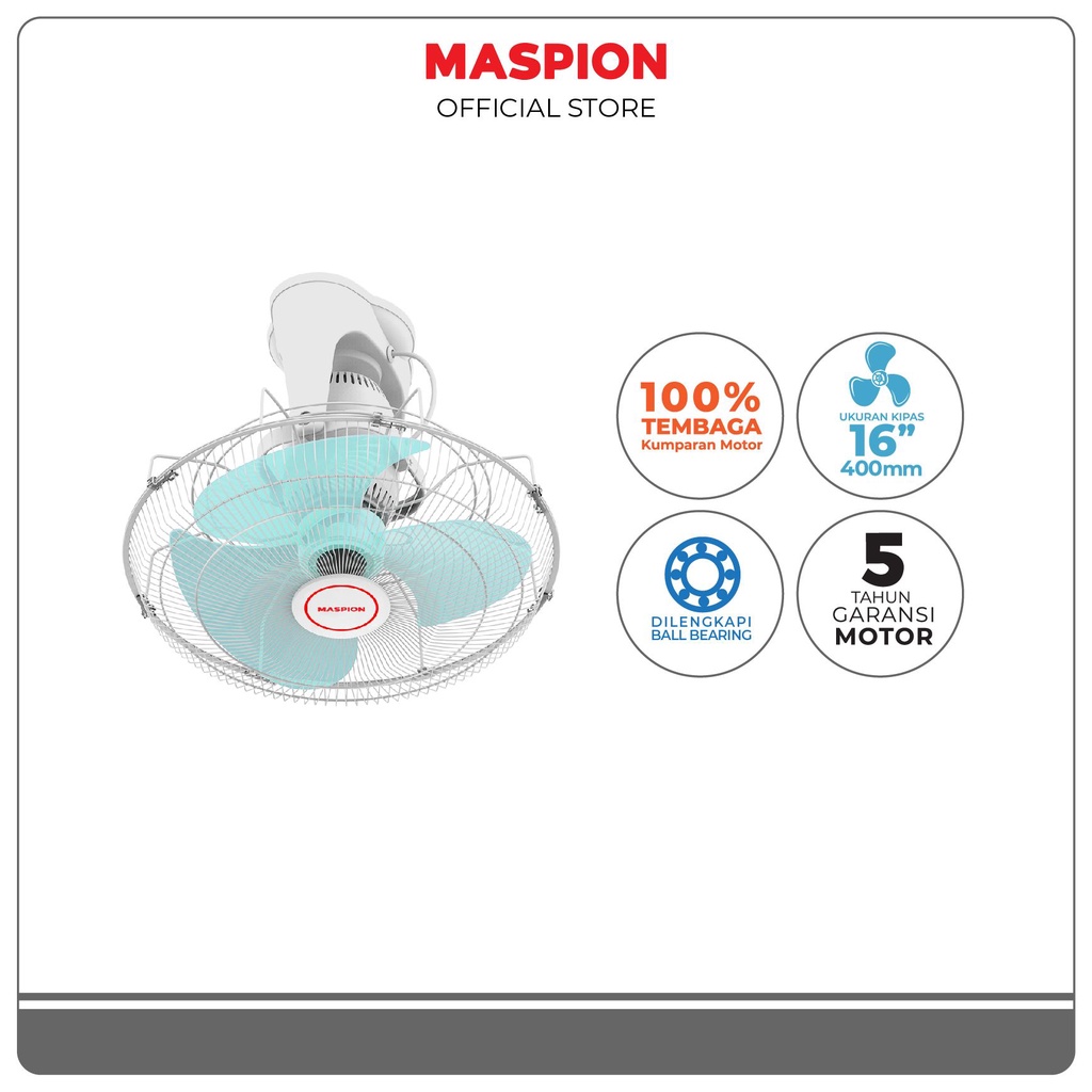 Maspion Orbit Fan Kipas Angin Plafond 16 Inch MOF-401 P