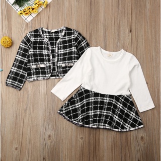 2Pcs Autumn Winter Party Kids Clothes For Baby Girl Fashion
