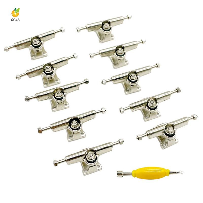 10 Pcs 29mm Fingerboard Trucks Finger Skateboard Deck with Nuts with