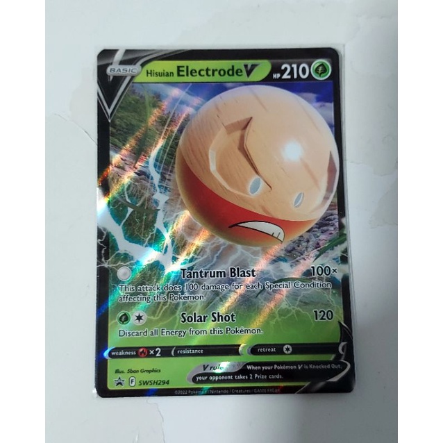 Pokemon swsh294 hisuian electrode v promo card Shopee Singapore