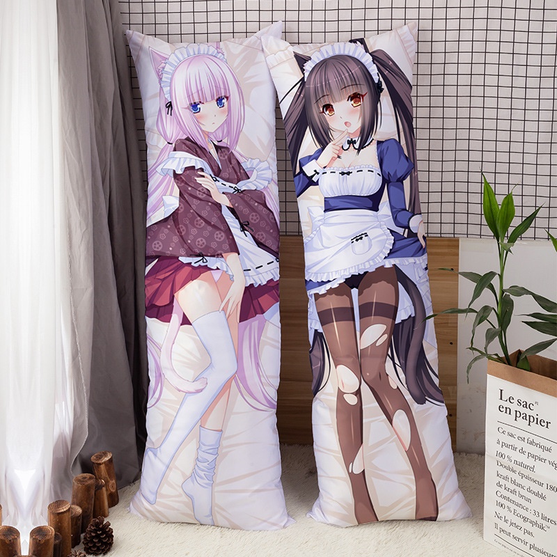 Anime Chocola Vanilla Nekopara Dakimakura Hugging Body Pillow Case Otaku Fullbody Pillow Cover 1872