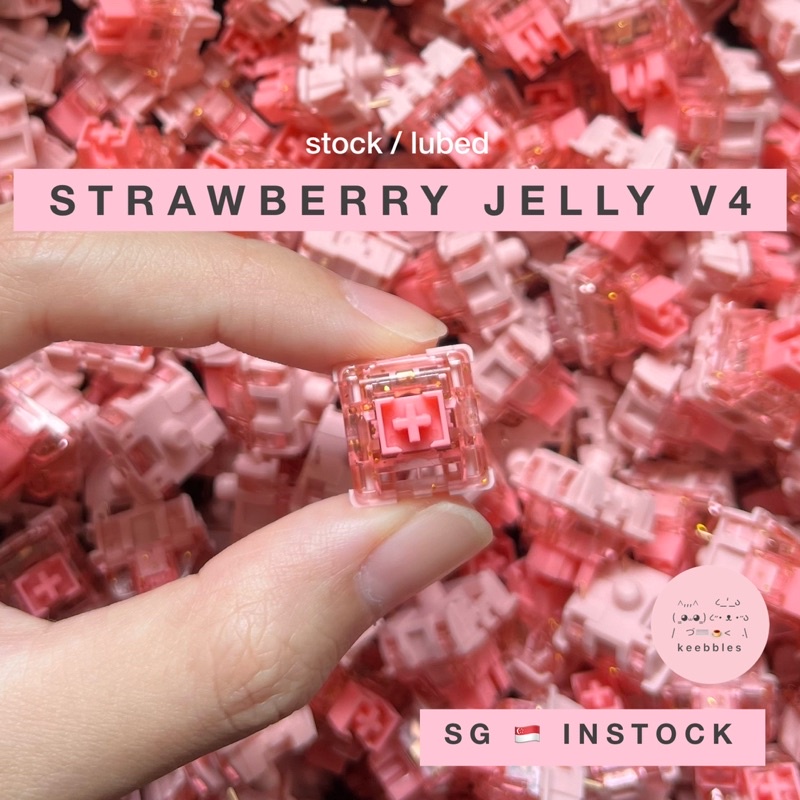 [SG INSTOCK] [Keebbles] Strawberry Jelly V4 Switch Shopee Singapore
