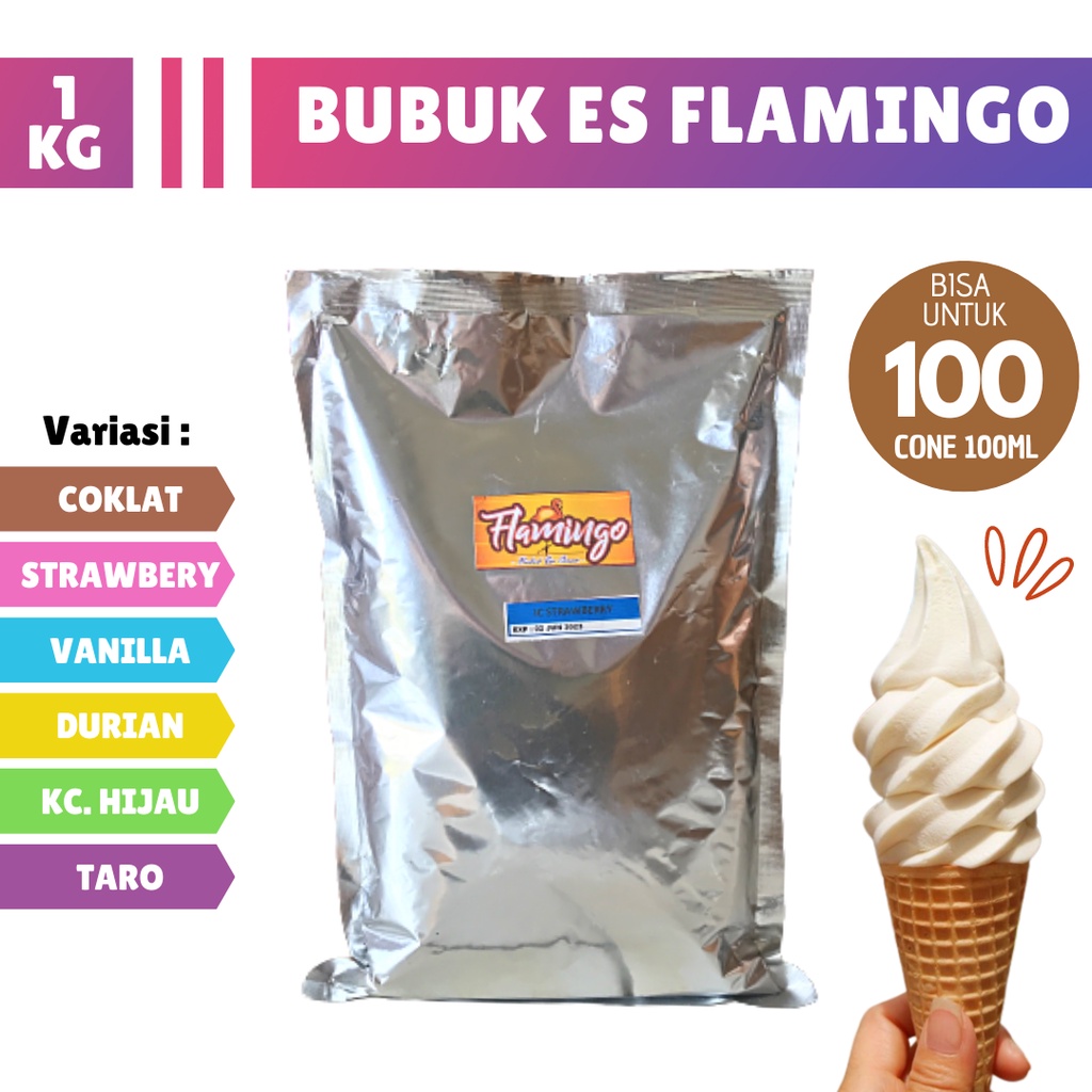 Ice Cream Maker Powder Ice Cream Ingredients 1kg Flamingo Flour Soft