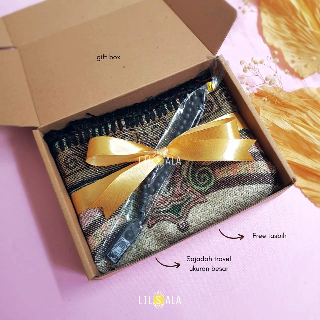 KAYU [BSR] Adult Travel Turkish Prayer Mat Packed With Free Wooden