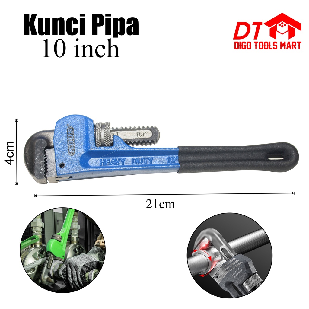 10 inch plumbing pipe wrench, multi-purpose plumbing tool | Shopee ...