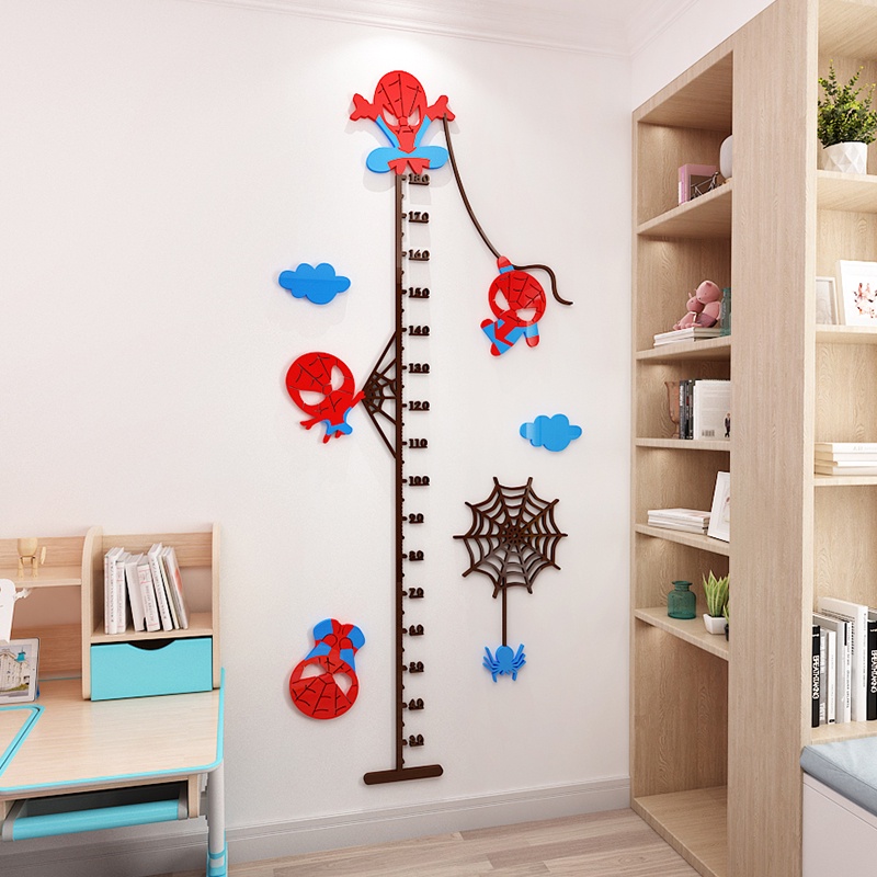 【DAORUI】Height stickers 3D three-dimensional cartoon Spider-Man ...
