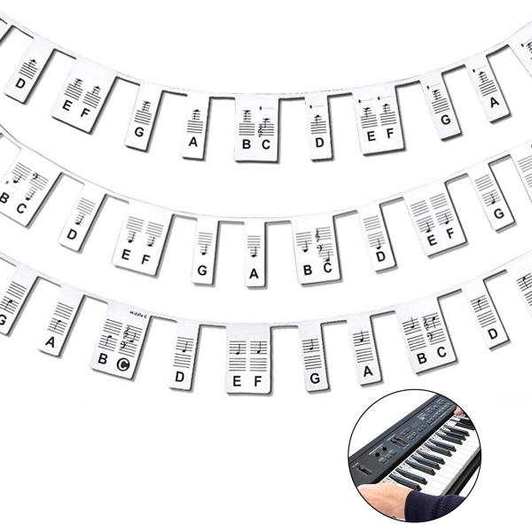 Silicone Piano Notes Guide For Beginner 88key Reusable Detachable