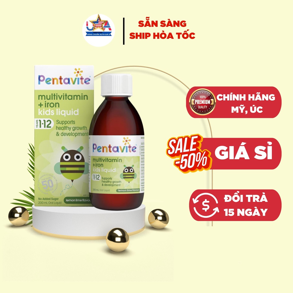 Pentavit multivitamin iron kids liquid For Babies 1-12y Box 120Ml ...