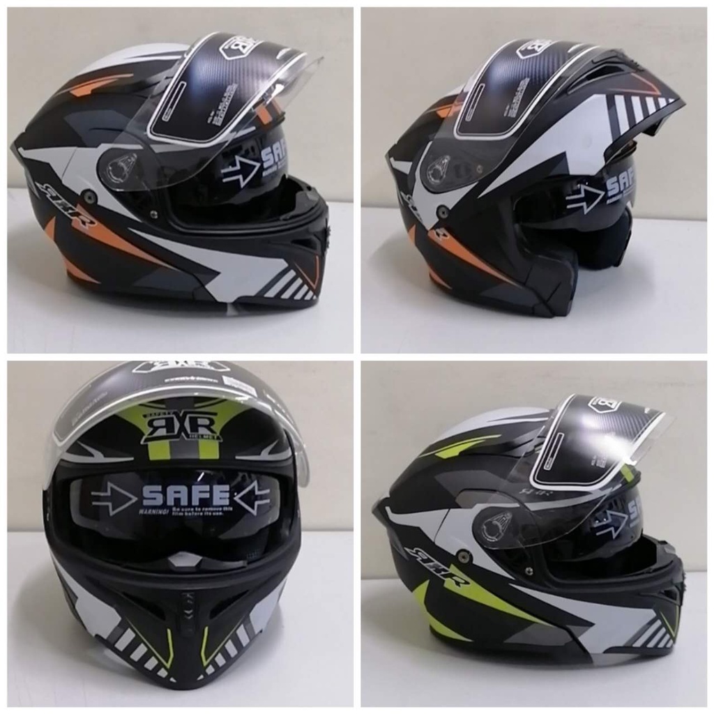 MOTORCYCLE RXR K691B-A4 MODULAR DUAL VISOR HELMET WITH BPS(ICC ...
