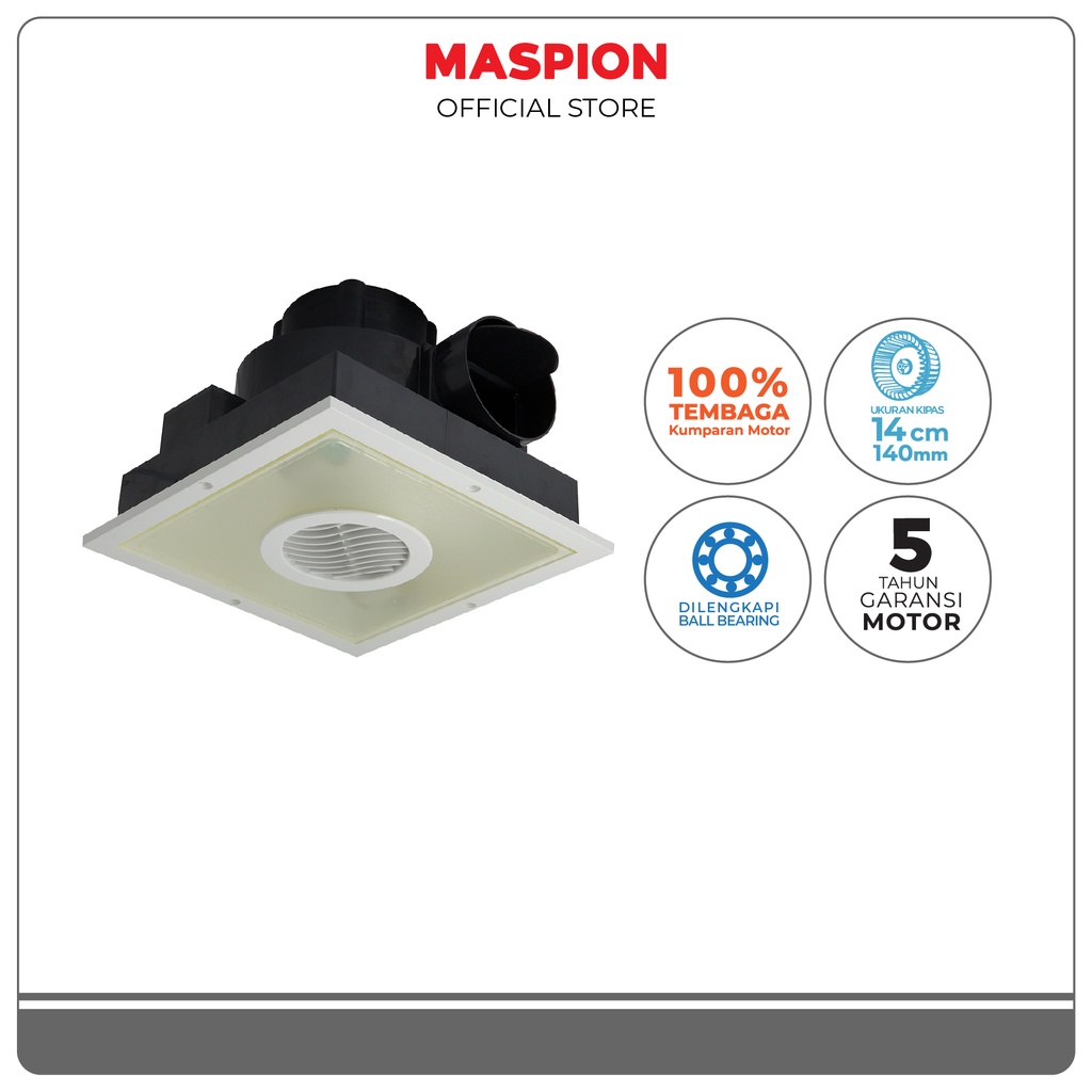 Maspion Ventilating Exhaust Fan + Fitting Lampu 140 mm MV-1401 L