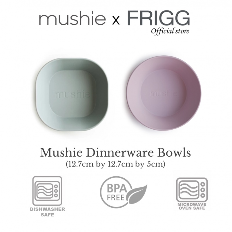 Mushie 2Pc/Set Bowls from Denmark (9 Colours) Children Tableware Toddler Kids Baby Safe Dinnerware