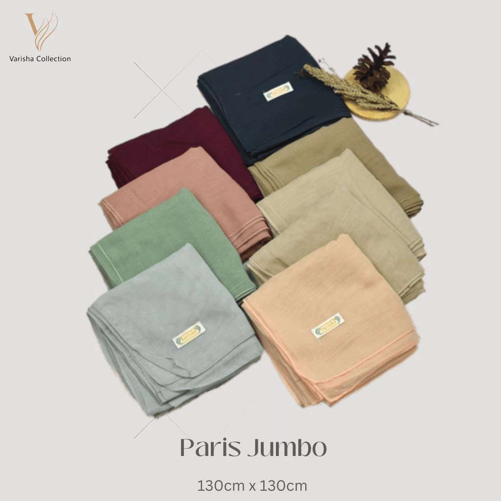 Jilbab Segi Empat Paris Syari Jumbo / Segi Empat Polos Neci / Hijab Segi Empat Paris jumbo Neci - Gambar 2