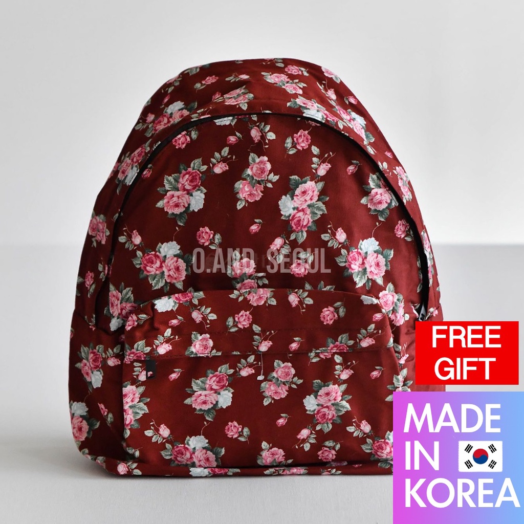 Red on sale floral bag