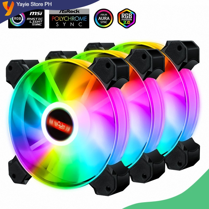 6 pin RGB fan 120mm LED Gaming PC Computer Case CPU Cooler | Shopee ...