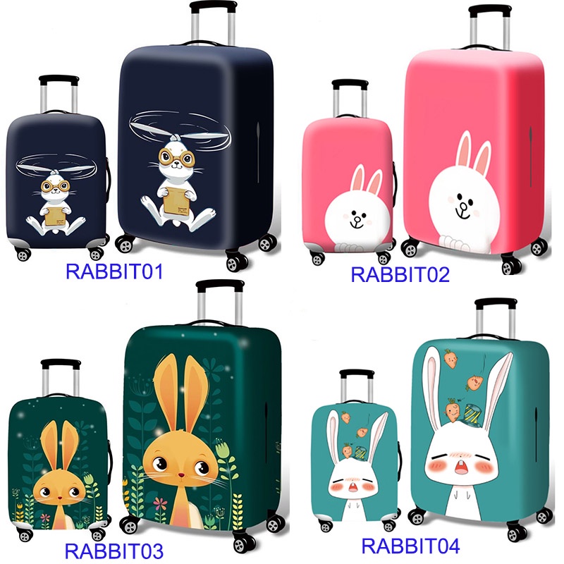 Rabbit Design Luggage Cover Suitcase Cover Thick Stretch Travel Bag ...