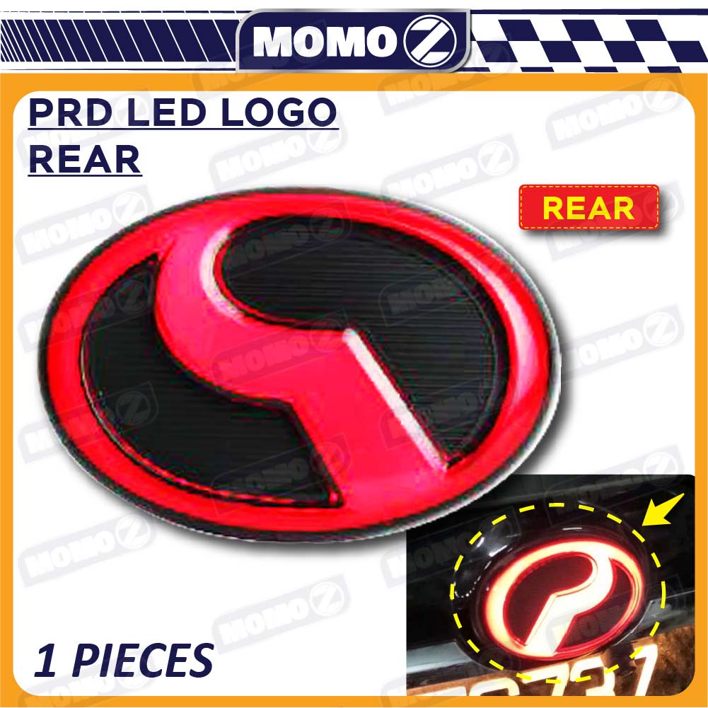 Car Rear Led Logo Emblem with Running For Perodua Myvi Alza Aruz Axia ...