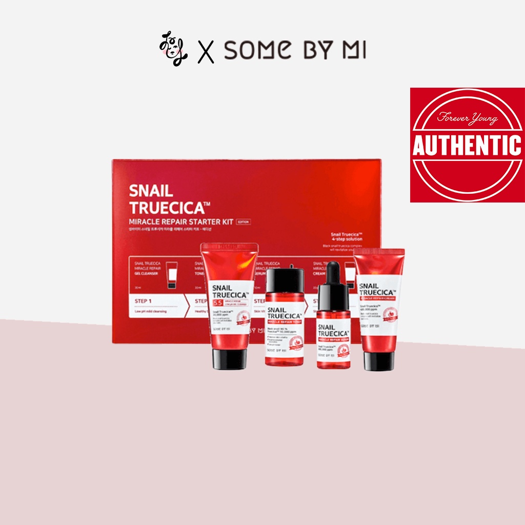 Somebymi Snail Truecica Miracle Repair Starter Kit 30ml 30ml 10ml 20g Shopee Singapore 0114