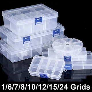 15 Grid Adjustable Transparent Jewelry Storage Box Ring Earring