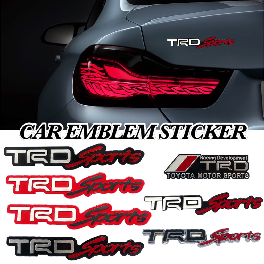 COS 1pcs Trd Sports Car Emblem Sticker Badge (Good Quality) | Shopee ...