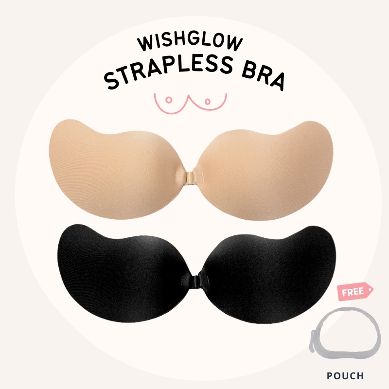 2pairs/Set Black Silicone Invisible Bra, Small Size Push-Up Bra For Wedding  Dress, Thickened Anti-Slip Bra Sticker, Strapless Backless Lingerie