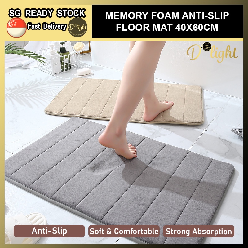 Dlight Flannel Memory Foam Floor mat 40x60cm Absorbent Carpet Soft Anti
