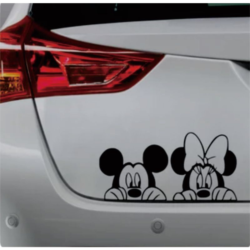 CAR STICKERS MICKEY MOUSE MINIE MOUSE CUTTING STICKERS | Shopee Singapore