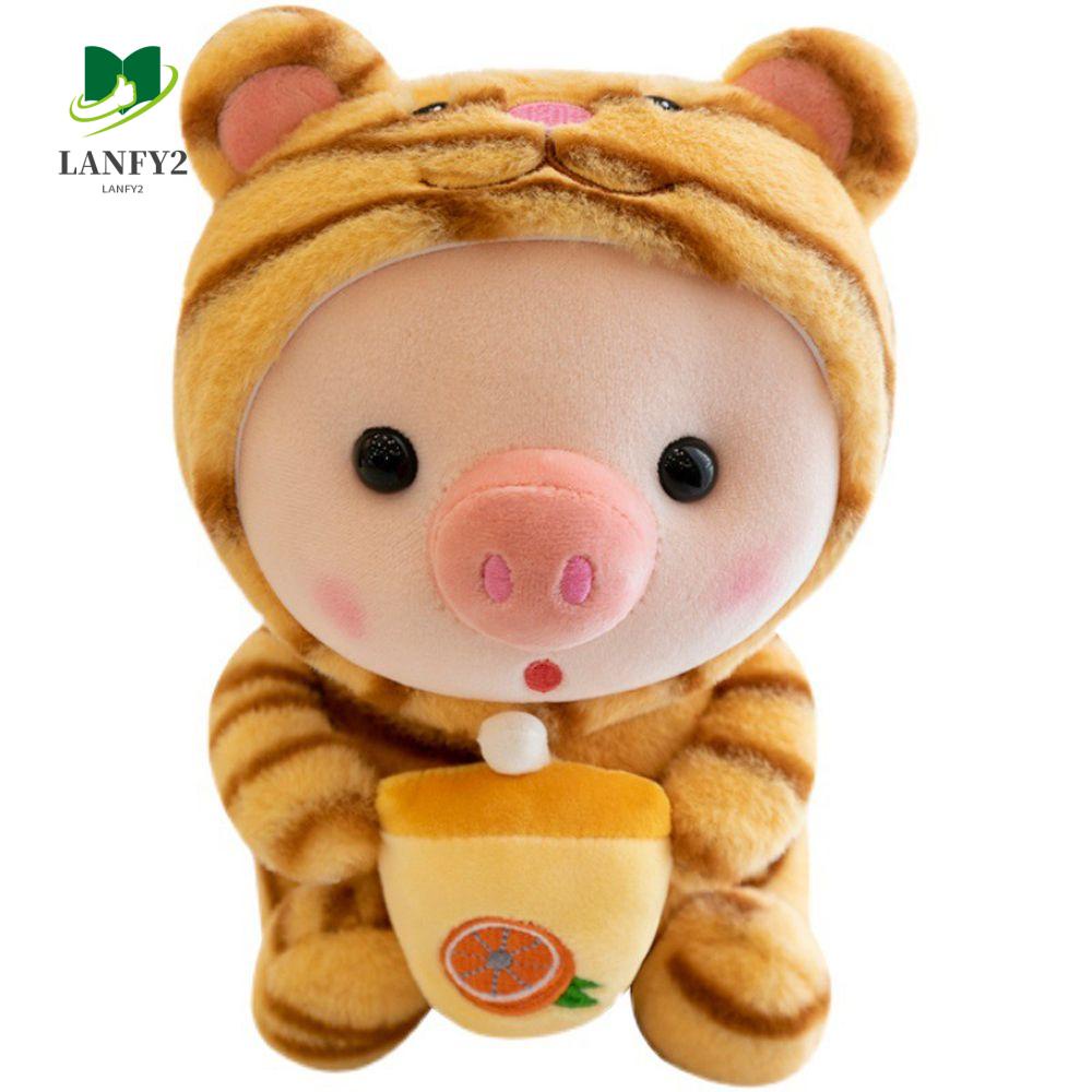 LANFY Bubble Tea Pig Plush Toy Cute FrogChristmas Stuffed Animals