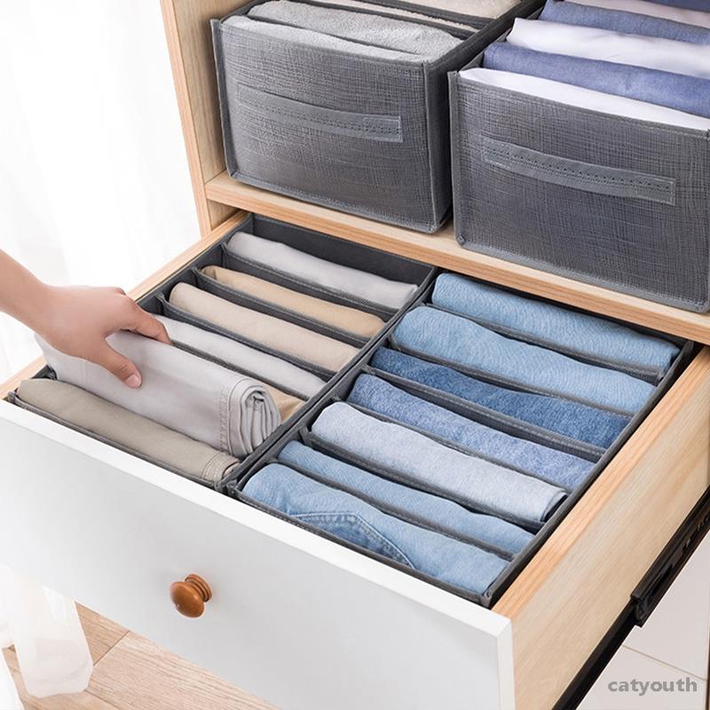 Jeans storage boxes Closet Organizer Foldable Underwear Organizers