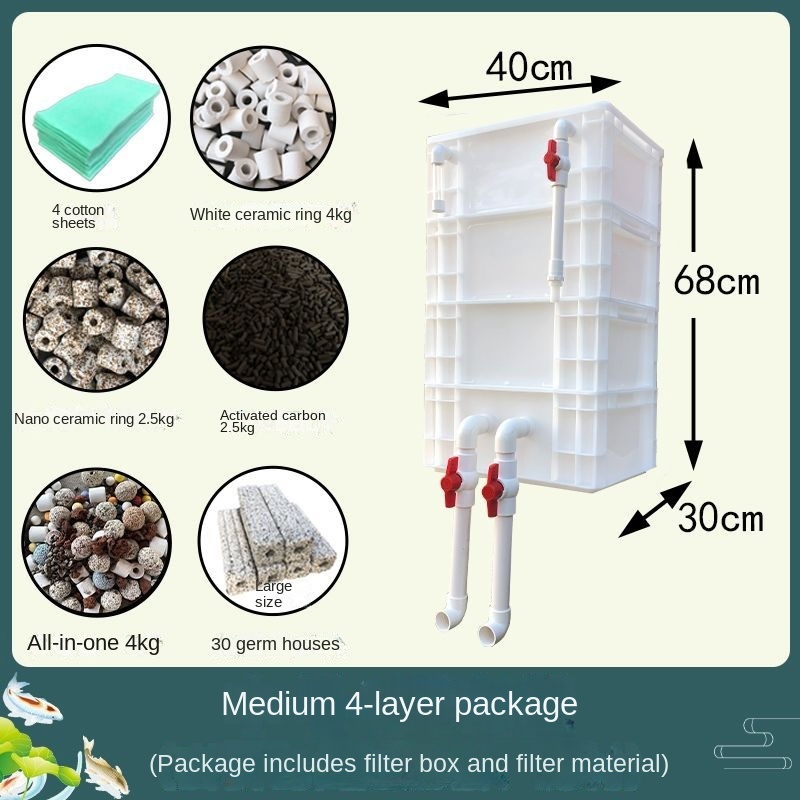 Aquarium Pond Filter Turnover Drip Box Filter Box Water Circulating