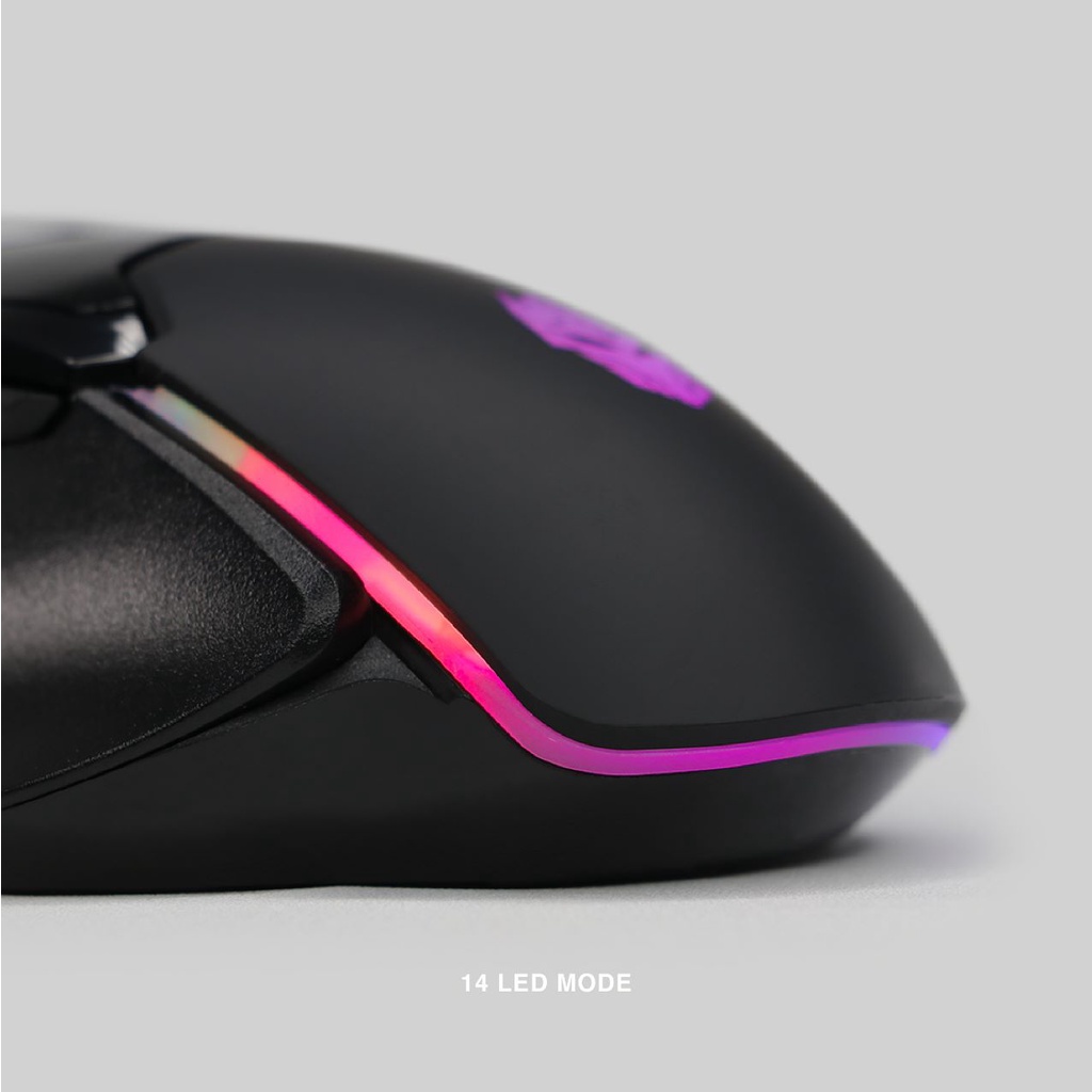 Rexus X18 / X-18 Rifle Ergonomic Gaming Wired Mouse RGB - Gambar 4