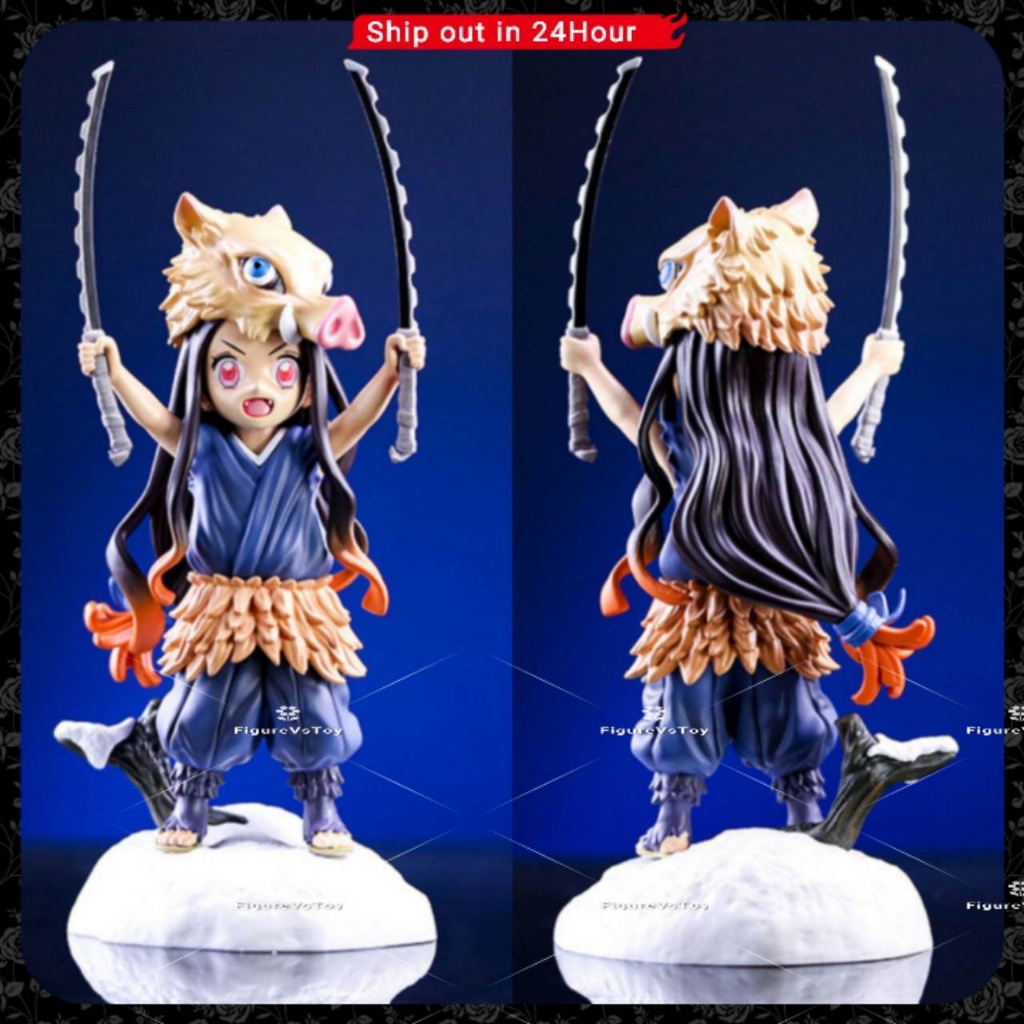 20cm Demon Slayer Kamado Nezuko Cosplay Inosuke Copy Resin Figure Statue Model Cos Hong Kong