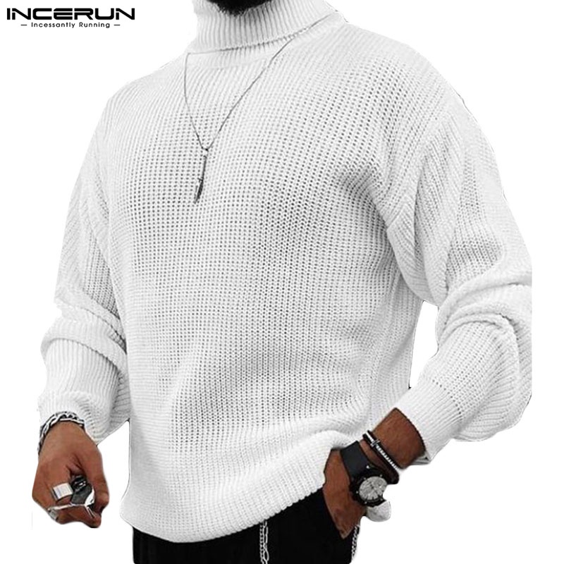 White loose sales turtleneck sweater