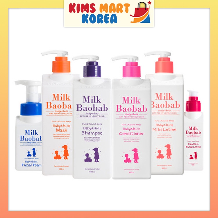 Milk Baobab Korean Baby & Kids Body Wash, Body Lotion, Shampoo