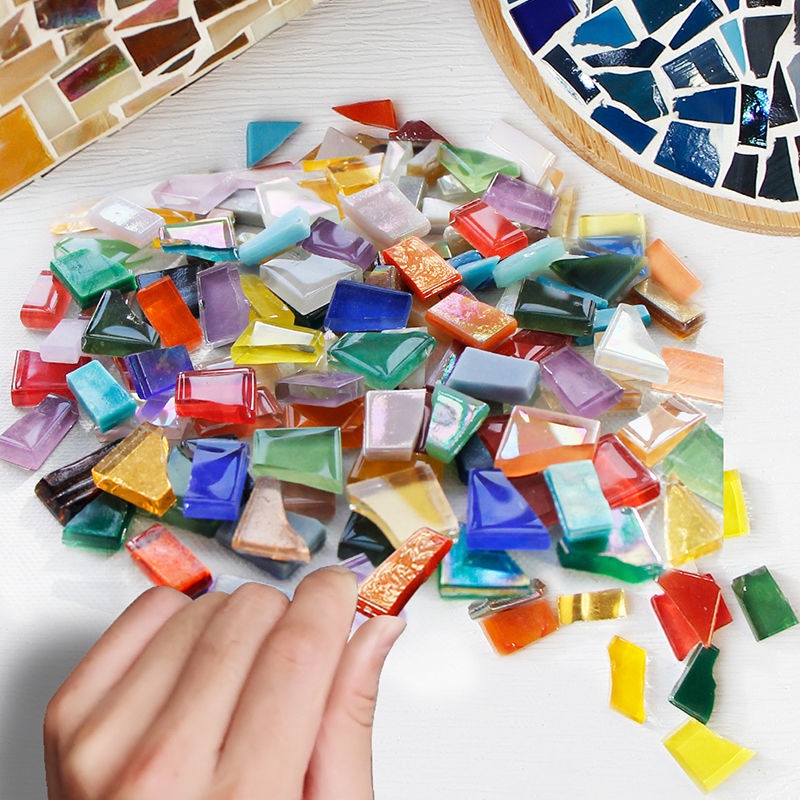 DIY Mosaic Fragments Irregular Shaped Handmade Ice Jade Porcelain Jade ...