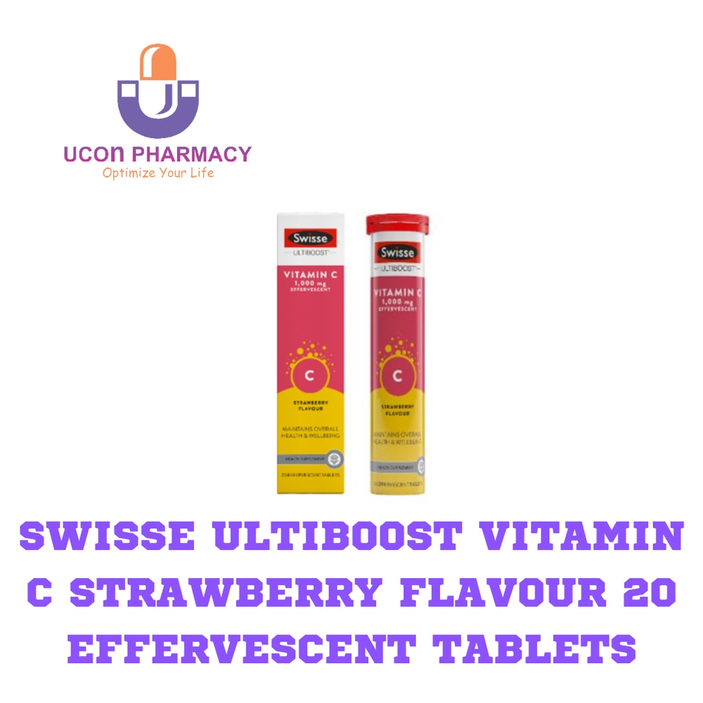 Swisse Ultiboost Vitamin C Strawberry flavour (20 effervescent tablets