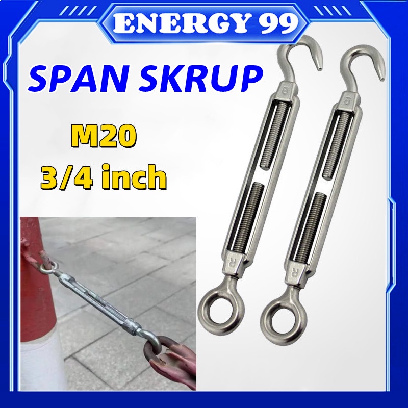 M20 Galvanized Hard Needle - Turnbuckle - 1 2