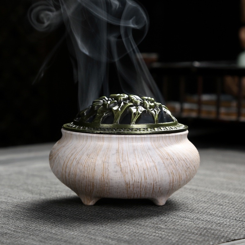 SG Seller】【雨宝林】New ceramic incense burner marble新款陶瓷香炉